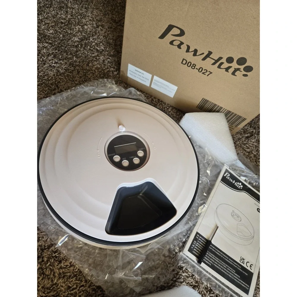 PawHut Automatic Pet Feeder 6 Meal Digital Timer Cat Dog Food Dispenser D08-027